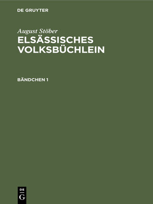 cover image of August Stöber